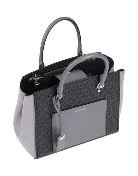 black and gray michael kors purse|michael kors signature tote gray.